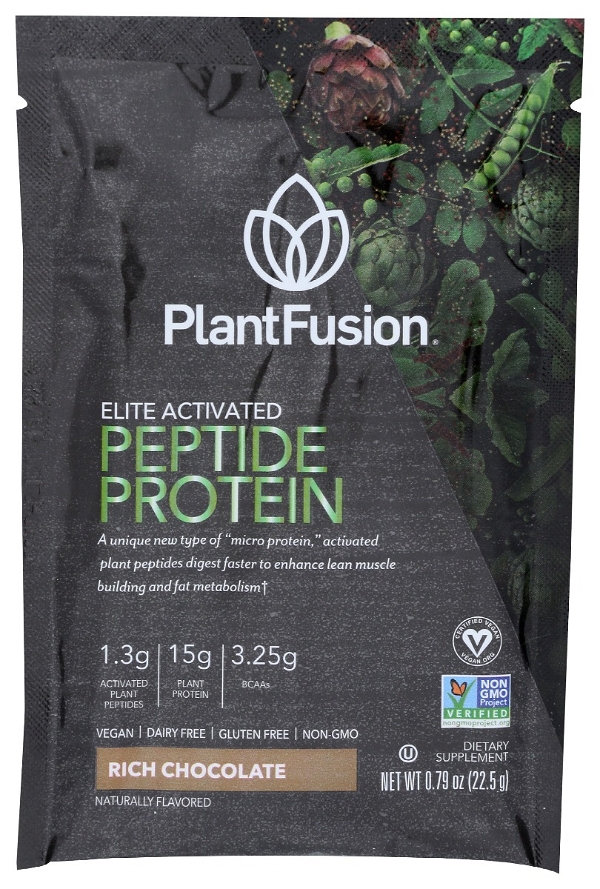 PLANTFUSION: Elite Activated Peptide Protein Rich Chocolate, 0.79 oz
