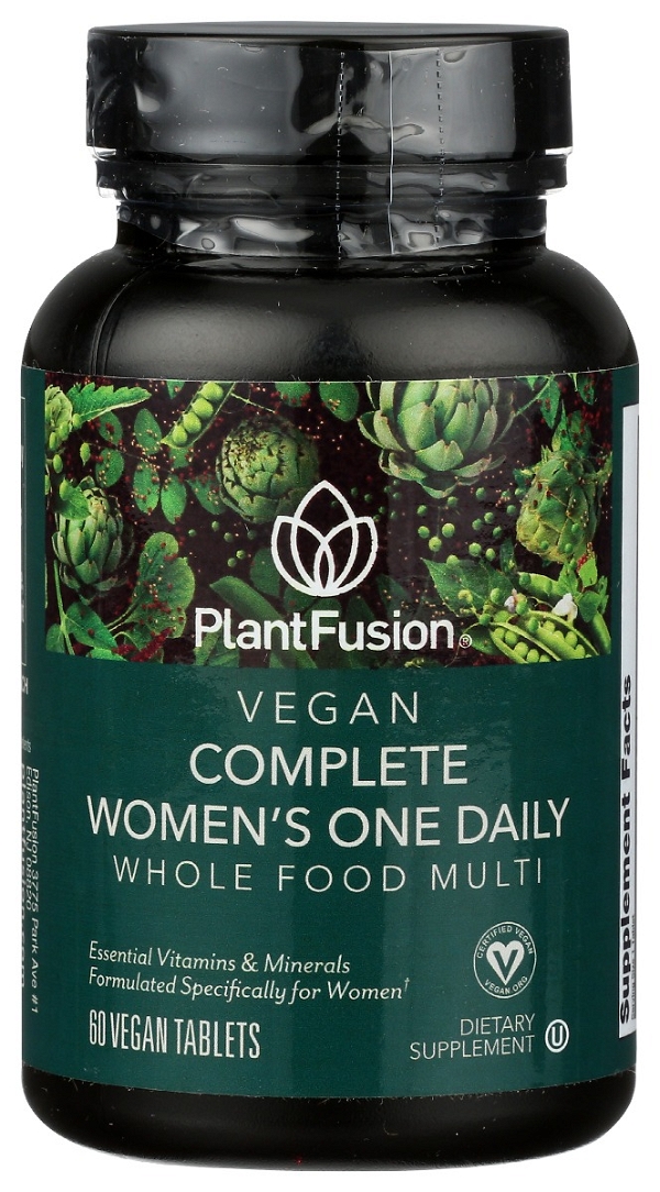 PLANTFUSION: Vegan Complete Womens One Daily Whole Food Multi, 60 tb