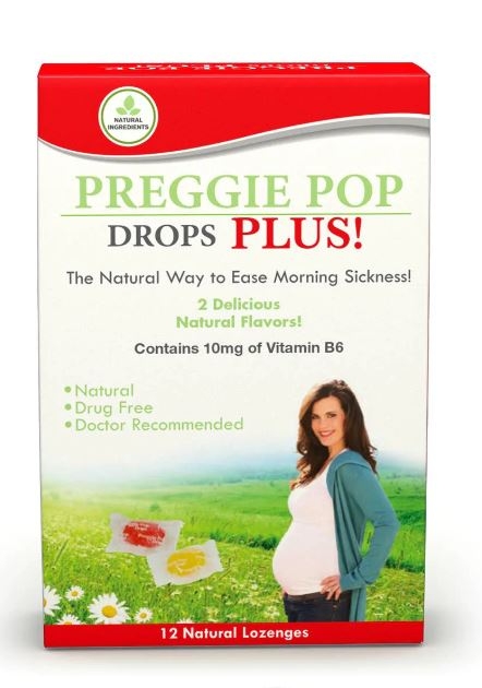 PREGGIE POP DROPS: Vitamin B6 Morning Sickness, 12 pc