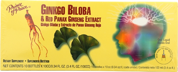 PRINCE OF PEACE: Ginkgo Biloba & Red Panax Ginseng Extract, 10 Bottles