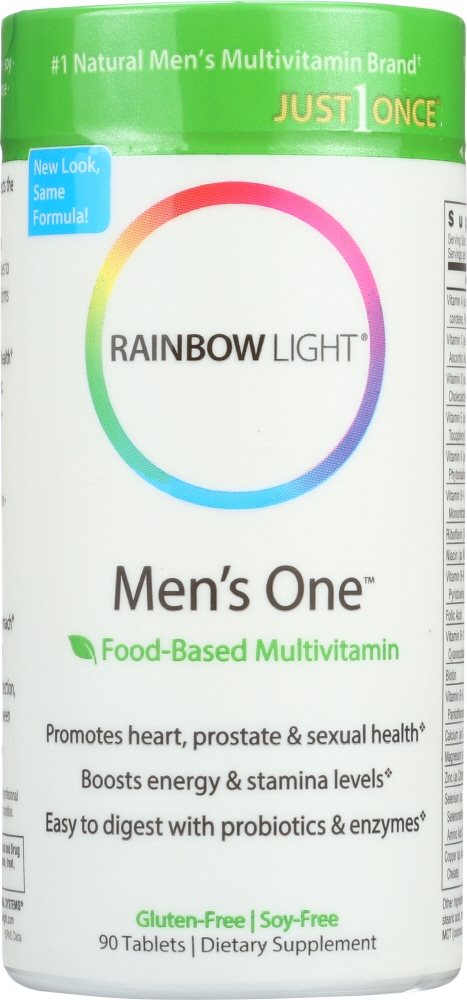 RAINBOW LIGHT: Just Once Men's One Food-Based Multivitamin, 90 Tablets