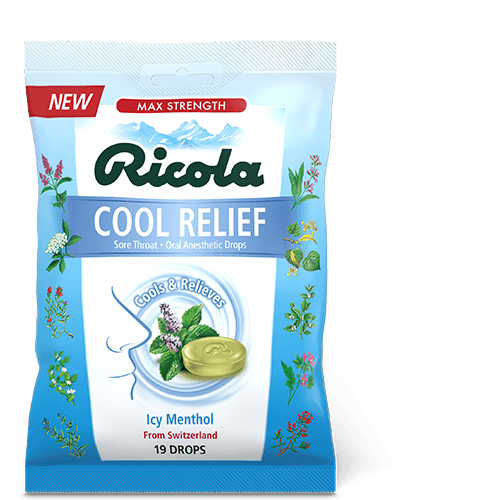 RICOLA: Cool Relief Icy Menthol Drops, 19 pc