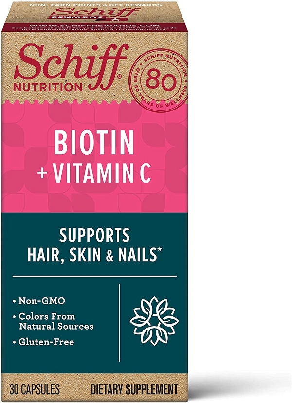 SCHIFF BIO FOODS: Biotin Vitamin C, 30 cp