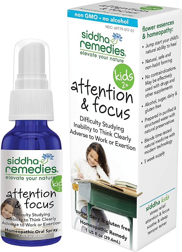 SIDDHA REMEDIES: Kids Attention & Focus Spray, 1 fo