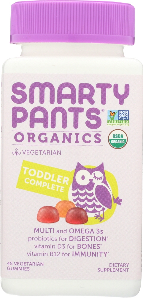 SMARTY PANTS SMARTYPANTS: Organic Toddler Complete Vitamin, 45 ea