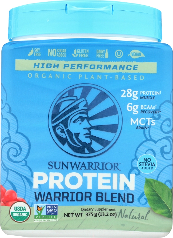 SUNWARRIOR: Warrior Blend Natural Plant Based Protein Powder, 375 gm
