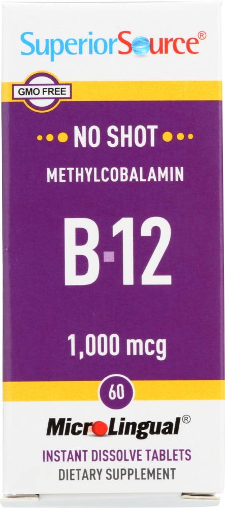 SUPERIOR SOURCE: Vitamin, B12 1000 MCG, 60 tb