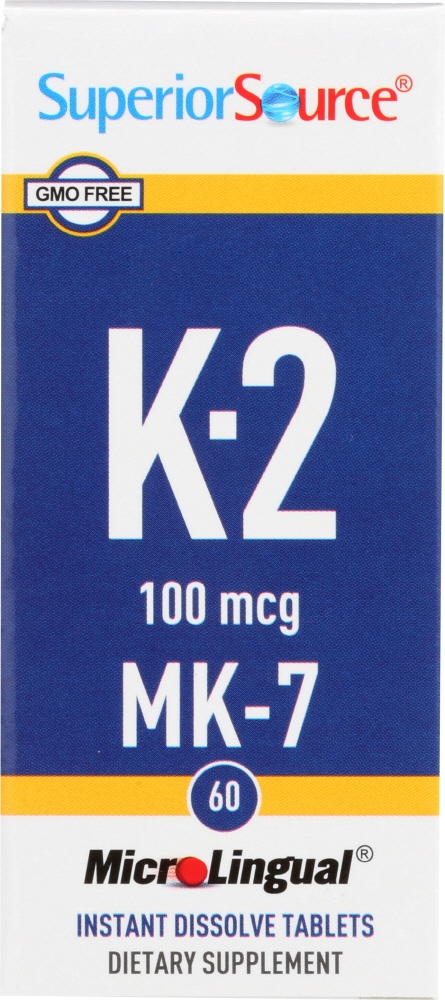 SUPERIOR SOURCE: Vitamin K2 100mcg, 60 tb