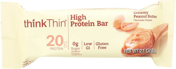 THINKTHIN: Creamy Peanut Butter High Protein Bar, 2.1 oz