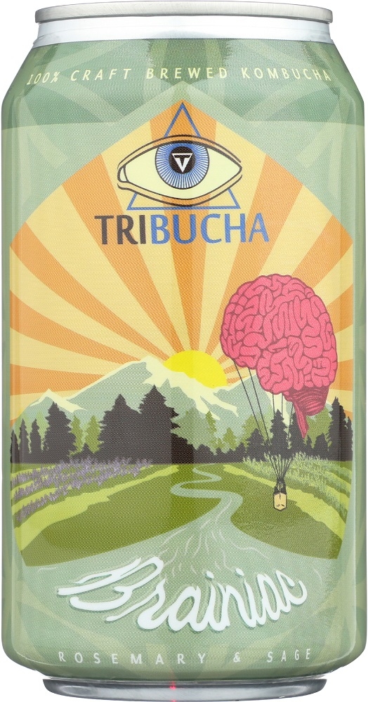 TRIBUCHA KOMBUCHA: Brainiac Ready to Drink Kombucha, 12 oz