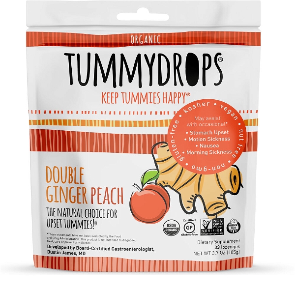 TUMMYDROPS: Double Ginger Peach, 33 pc