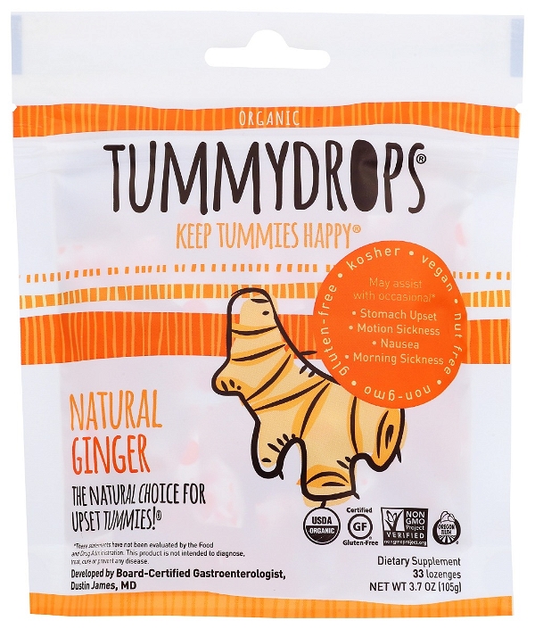 TUMMYDROPS: Natural Ginger Lozenges, 105 gm