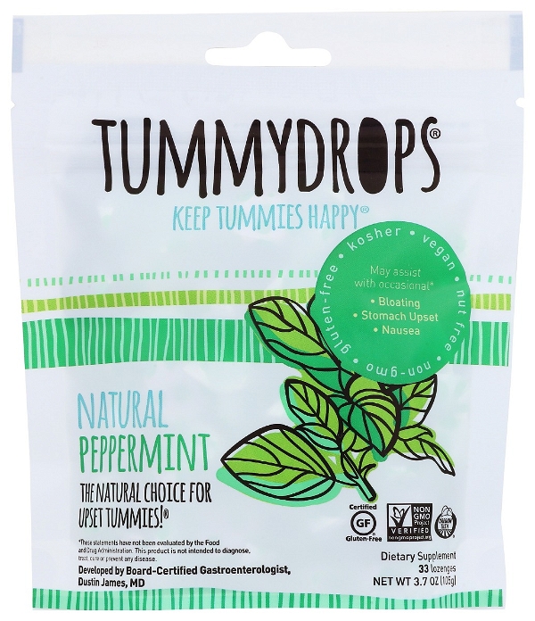 TUMMYDROPS: Natural Peppermint Lozenges, 105 gm