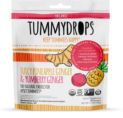 TUMMYDROPS: USDA Organic Tropical Ginger Variety Bag, 33 pc