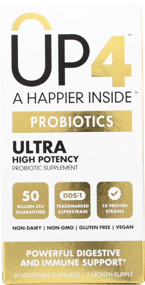 UP4: Ultra Probiotics with DDS-1 50 billion CFU, 60 Vegetable Capsules