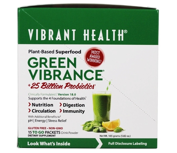 VIBRANT HEALTH: Green Vibrance Version 18.0 Plant Based Superfood, 15 pk
