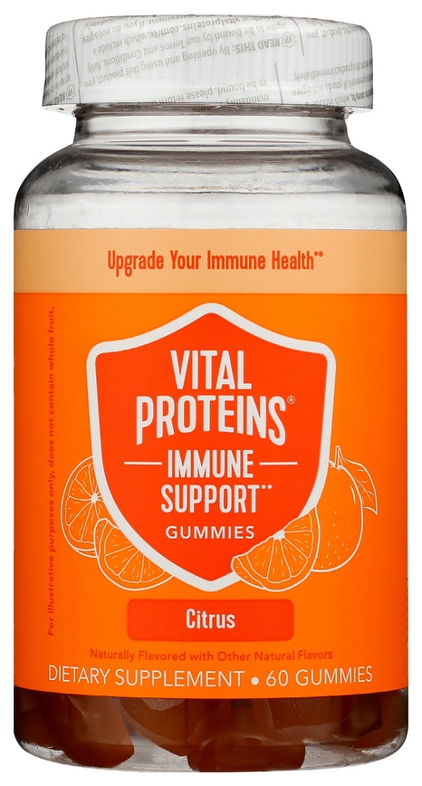VITAL PROTEINS: Immune Support Citrus Gummies, 60 pc