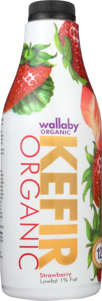 WALLABY ORGANIC WALLABY: Organic Aussie Kefir Lowfat Strawberry, 32 oz