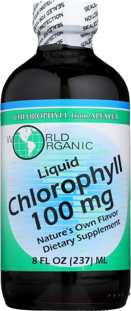 WORLD ORGANIC: Liquid Chlorophyll 100mg, 8 oz
