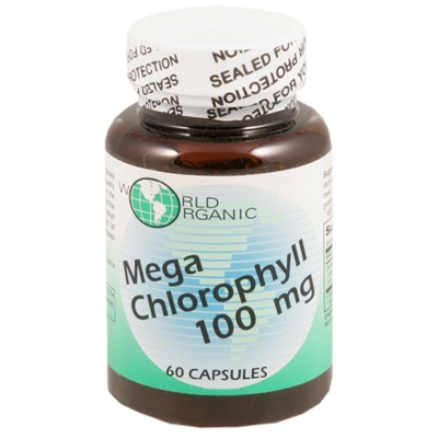 WORLD ORGANIC: Mega Chlorophyll 100mg, 60 Capsules