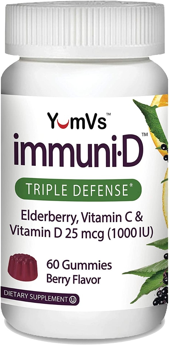 YUM VS: Immuni D Triple Defense Gummies Berry Flavor, 60 ea
