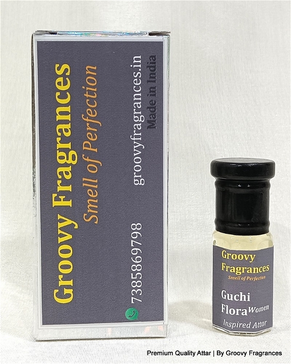 Groovy Fragrances Guchi Flora Long Lasting Perfume Roll-On Attar | For Women | Alcohol Free by Groovy Fragrances - 3ML