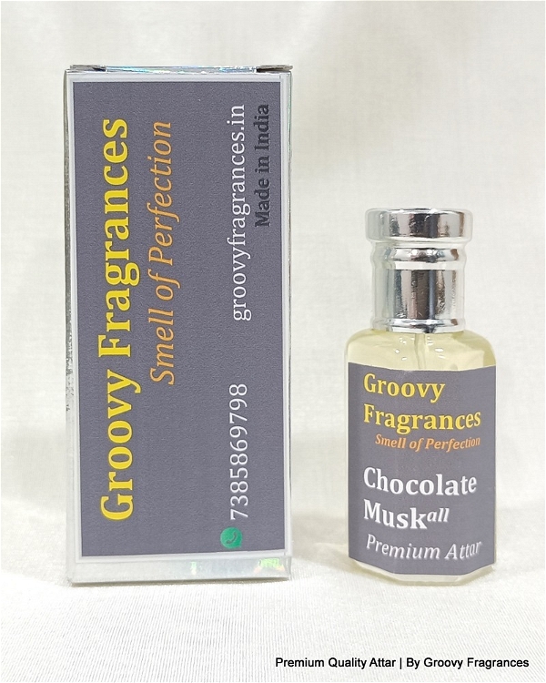 Groovy Fragrances Chocolate Musk Long Lasting Perfume Roll-On Attar | Unisex | Alcohol Free by Groovy Fragrances - 12ML