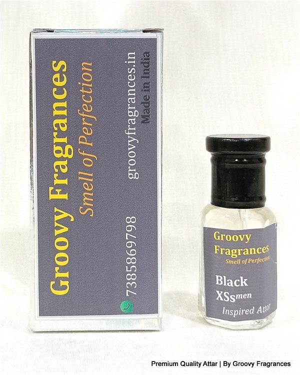 Groovy Fragrances Black XSs Long Lasting Perfume Roll-On Attar | For Men | Alcohol Free by Groovy Fragrances - 6ML