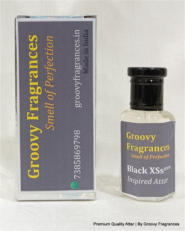 Groovy Fragrances Black XSs Long Lasting Perfume Roll-On Attar | For Men | Alcohol Free by Groovy Fragrances - 12ML