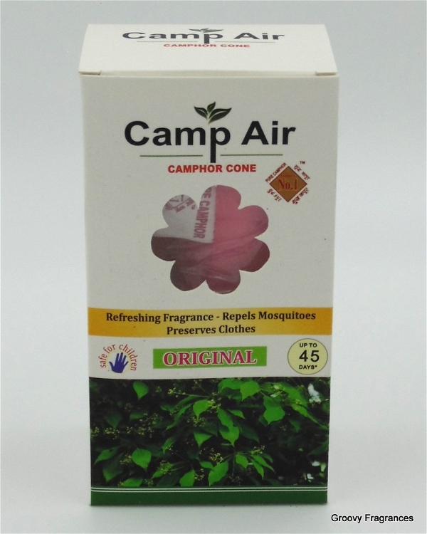 CAMP AIR Camphor Cone ORIGINAL Refreshing Fragrance - Repel Mosquitoes - Preserves Clothes - 50G (ORGANIC)