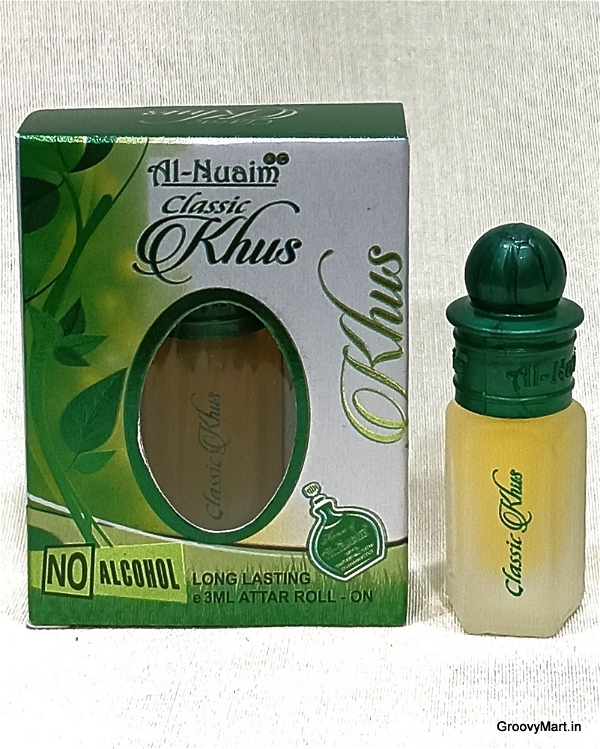 Al Nuaim classic khus perfume roll-on attar free from alcohol - 3ML