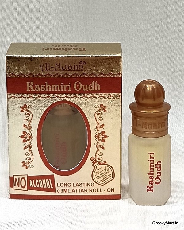 Al Nuaim al nuaim kashmiri oudh perfume roll-on attar free from alcohol - 3ML