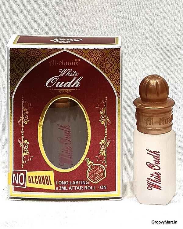 Al Nuaim white oudh perfume roll-on attar free from alcohol - 3ML