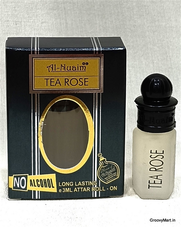 Al Nuaim tea rose perfume roll-on attar free from alcohol - 3ML