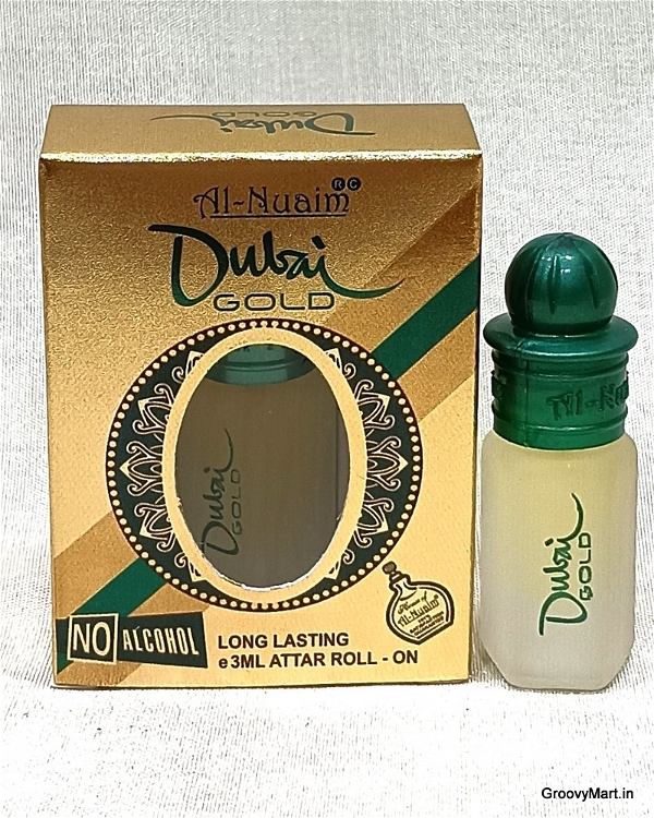 Al Nuaim dubai gold perfume roll-on attar free from alcohol - 3ML