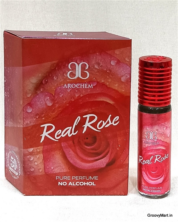 Arochem real rose perfume roll-on attar free from alcohol - 6ML
