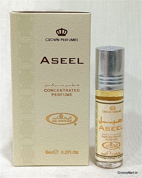 Al Rehab ASEEL Crown Perfumes Roll-On Attar Free from ALCOHOL - 6ML