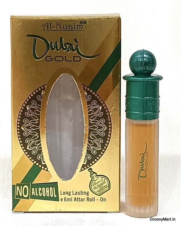 Al Nuaim al nuaim dubai gold perfume roll-on attar free from alcohol - 6ML