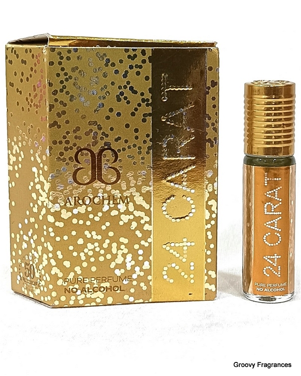 Arochem 24 CARAT Perfume Roll-On Attar Free from ALCOHOL - 6ML