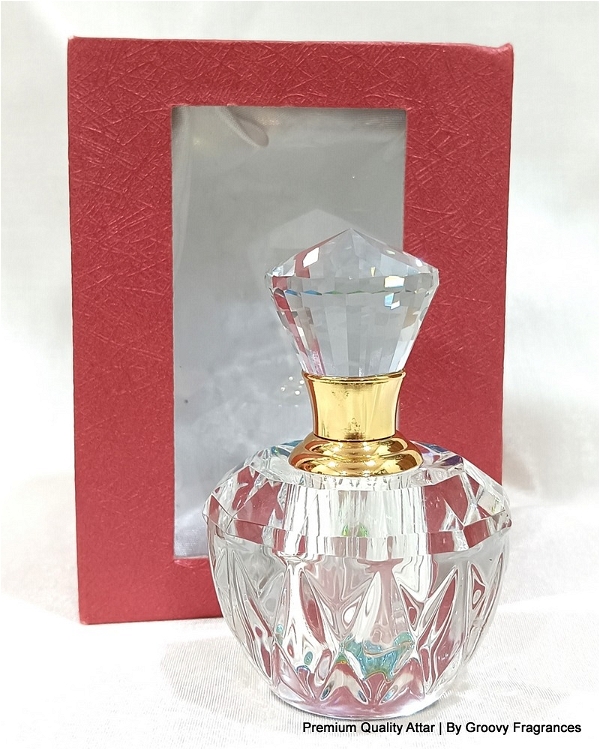 Groovy Fragrances Exclusive Designer Crystal Empty Attar Bottle 6ml with Box - Empty 6ML