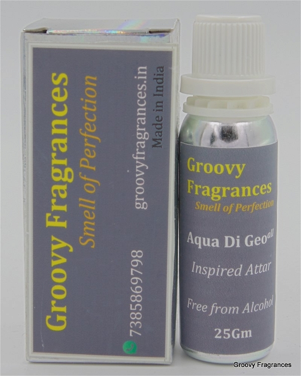 Groovy Fragrances Aqua Di Geo Long Lasting Perfume Roll-On Attar | Unisex | Alcohol Free by Groovy Fragrances - 25Gm
