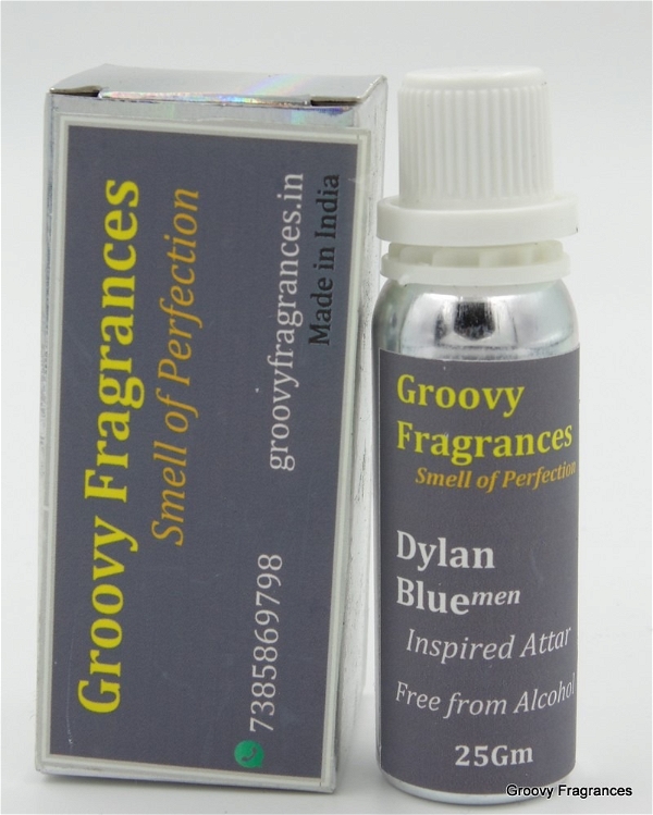 Groovy Fragrances Dylan Blue Long Lasting Perfume Roll-On Attar | For Men | Alcohol Free by Groovy Fragrances - 25Gm