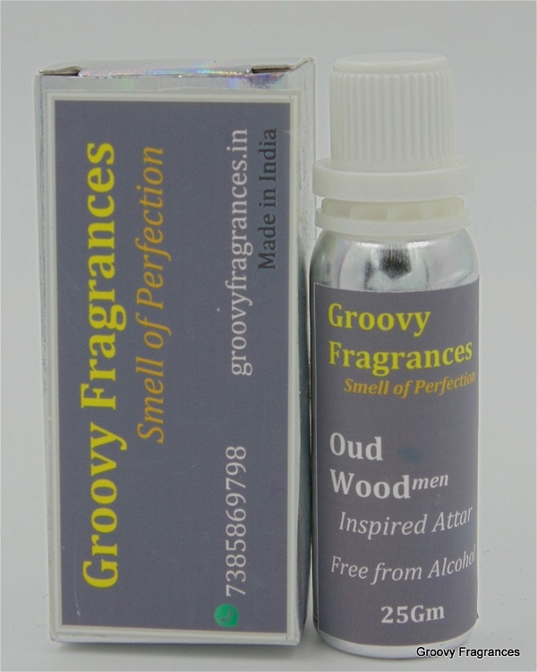 Groovy Fragrances Oud Wood Long Lasting Perfume Roll-On Attar | For Men | Alcohol Free by Groovy Fragrances - 25Gm