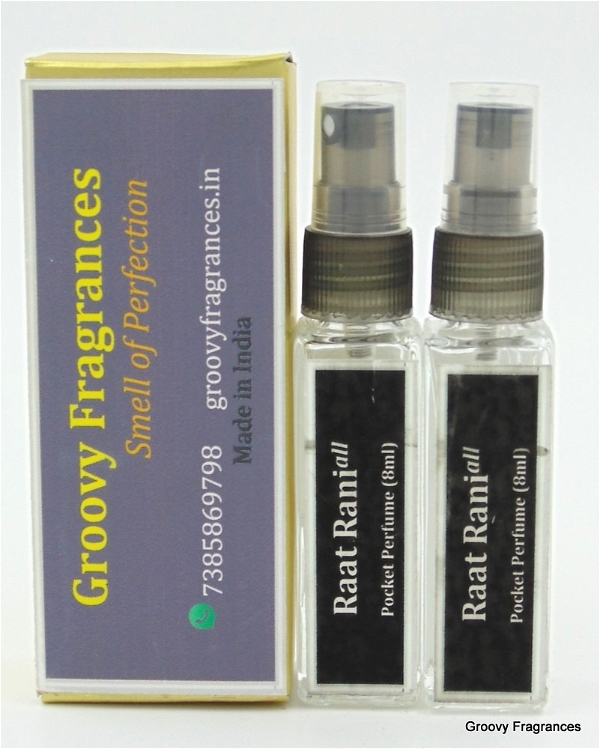 Groovy Fragrances Raat Rani Long Lasting Pocket Perfume 8ML (Pack of 2) | Unisex | By Groovy Fragrances - 8ML