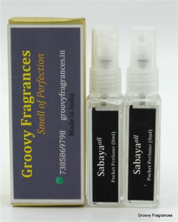 Groovy Fragrances Sabaya Long Lasting Pocket Perfume 8ML (Pack of 2) | Unisex | By Groovy Fragrances - 8ML