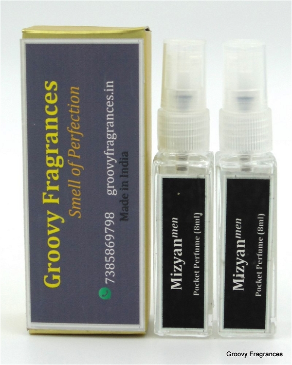 Groovy Fragrances Mizyan Long Lasting Pocket Perfume 8ML (Pack of 2) | For Men | By Groovy Fragrances - 8ML