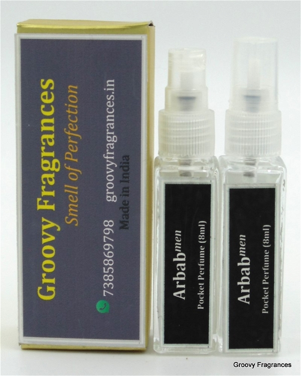 Groovy Fragrances Arbab Long Lasting Pocket Perfume 8ML (Pack of 2) | For Men | By Groovy Fragrances - 8ML