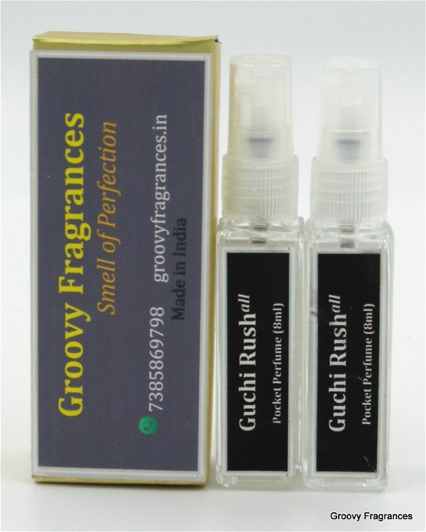 Groovy Fragrances Guchi Rush Long Lasting Pocket Perfume (Pack of 2) | Unisex | By Groovy Fragrances - 8ML