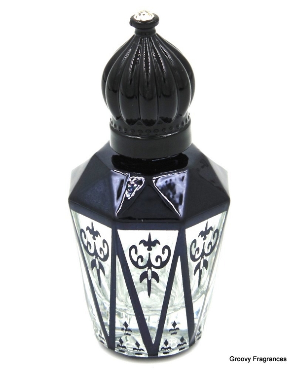 Groovy Fragrances Exclusive Golden Fancy Designer Bottle Empty Attar Bottle- Diamond Cut shape D6 - Black