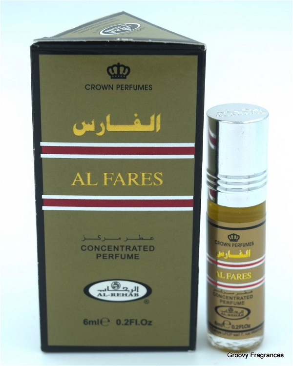 Al Rehab AL Fares Crown Perfumes Roll-On Attar Free from ALCOHOL - 6ML